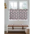 thumbnail image 2 of Valentine's Day 2 Panel Kitchen Curtains for Small Windows, Pink Bows Shining Stars Farmhouse Plaid Bathroom Tier Curtain, Short Window Treatment for Bedroom/Living Room 55"x36", 2 of 6