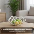 thumbnail image 4 of Abbraccia Bowl de frutas hueco creativo, bandeja cerámica minimalista moderna, pieza decorativa para mesa de sala, 4 of 6
