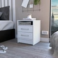 thumbnail image 5 of HomeRoots 20" White Two Drawers Faux Wood Nightstand, 5 of 8