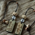 thumbnail image 3 of Wood Car Pendant Rearview Mirror Hanging Decoration No Matter Design Lucky Charm Ornament for Vehicle Interior Display, 3 of 6