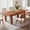 walnut, variant on NJNJ Extendable Dining Table for Family, 54" to 84" Seats 4-10, Includes Table Runner, Modern Design for Kitchen/Dining Room, Black