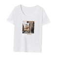 thumbnail image 3 of Camiseta para mujer elegante, clásica, ligera, cómoda y básica para vacaciones S, 3 of 7