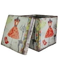 thumbnail image 3 of Northlight 15" Decorative Vintage Dress and Fashion Collapsible Wooden Storage Ottoman, 3 of 5