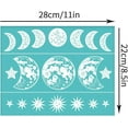 thumbnail image 2 of 2pcs 11x8.6 Inch Self-Adhesive Silk Screen Printing Stencils Moon Phase Silkscreen Stencils Reusable Fantasy Theme Star Stencil Washable Mesh Transfer for Painting on Wood T-shirts Bags DIY, 2 of 9