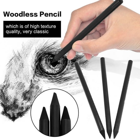 VBESTLIFE Charcoal Drawing Pencil,Full Charcoal Woodless Artist Pencil For Drawing Sketching Painting Stationery Black Charcoal