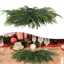 Christmas Candle Rings Christmas Decorations, Pine Needles Garland, Wedding Home Table Centerpiece Door Window Chair Wall
