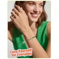 thumbnail image 3 of Just Being Cute Tennis Bracelet for Women, Green Cubic Zirconia Bracelets Christmas Birthday Jewelry Gifts for Women with Card, 3mm/7 inch, 3 of 10