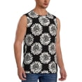 thumbnail image 2 of Fotbe Men's White Sunflowers Print Men's Sleeveless Muscle Tank Tops Casual T-Shirts for Gym Workout Beach-Large, 2 of 8