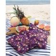 thumbnail image 3 of Pack of 2 Outdoor Pillow Covers, Hallowmas Cartoon Pumpkin Bats and Cats Purple Texture Waterproof Square Throw Pillowcase Cushion Decorative Pillow Covers for Couch Patio Tent, 18x18 in, 3 of 6