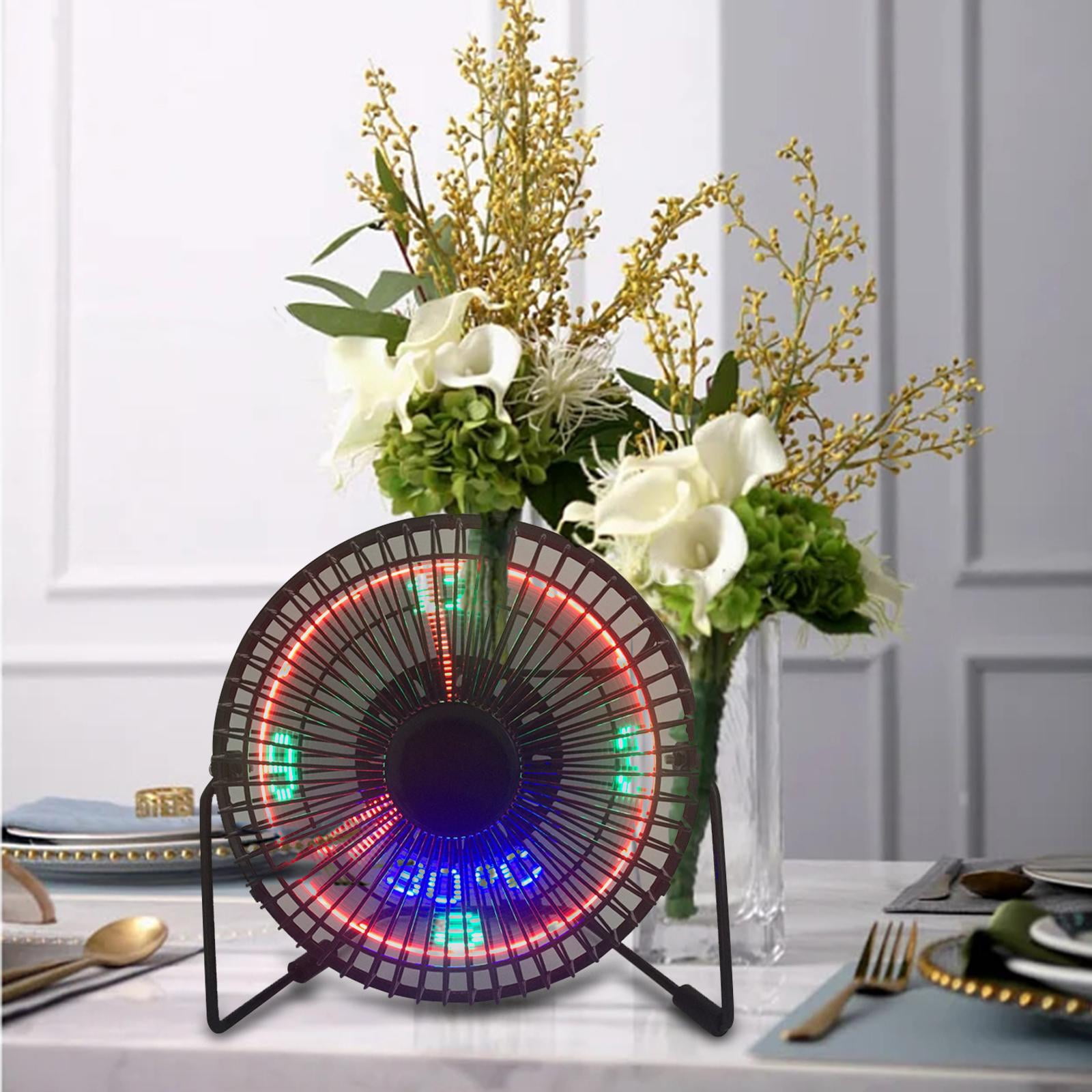 Usb Mini Flexible Time Led Clock Fan Usb Clock Fan Gadgets