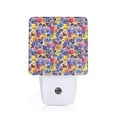 thumbnail image 1 of Fotbe The Garden Tricolor Pansy Flower Pattern Plug-in LED Backlit Night Light with Motion Sensor & Dusk to Dawn Sensor Energy Efficient Night Light, Bedroom Night Light-EU, 1 of 7