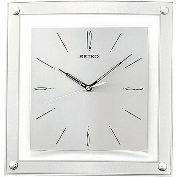 Seiko Silver Quiet Sweep  Inch Wall Clock 