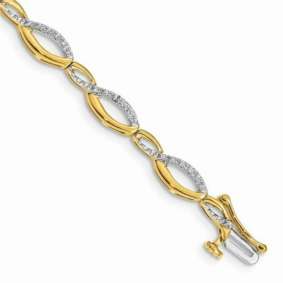 Finest Gold 14K Yellow Gold Diamond Bracelet