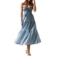 thumbnail image 4 of Lucakuins, vestido largo informal de verano para mujer, vestido sin mangas con lazo de Color sólido y espalda descubierta, vestido de fiesta a la moda con tirantes Lucakuins moda, 4 of 8