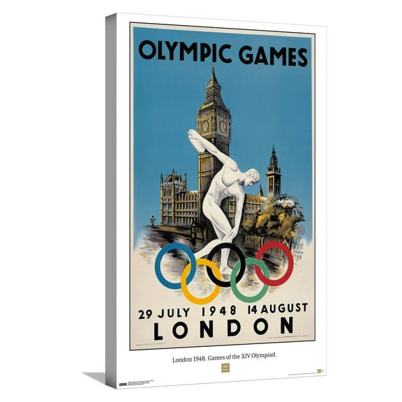 Team USA - London 1948. Games of the XIV Olympiad. Canvas Wall Poster, 14.725" x 22.375"