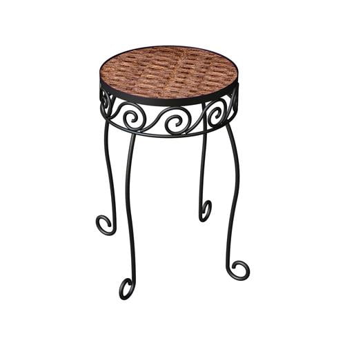 Panacea Products 82321 Metal Resin Wicker Plant Stand, 11.5-In. Quantity 1 by PANACEA PRODUCTS CORP
