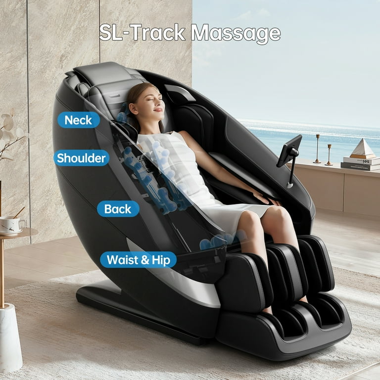 Massage Chair Full Body Shiatsu Massage Chair Recliner LCD Touch Screen Lower Back and Calf Heating Customizable Features and Zero Gravity Modes