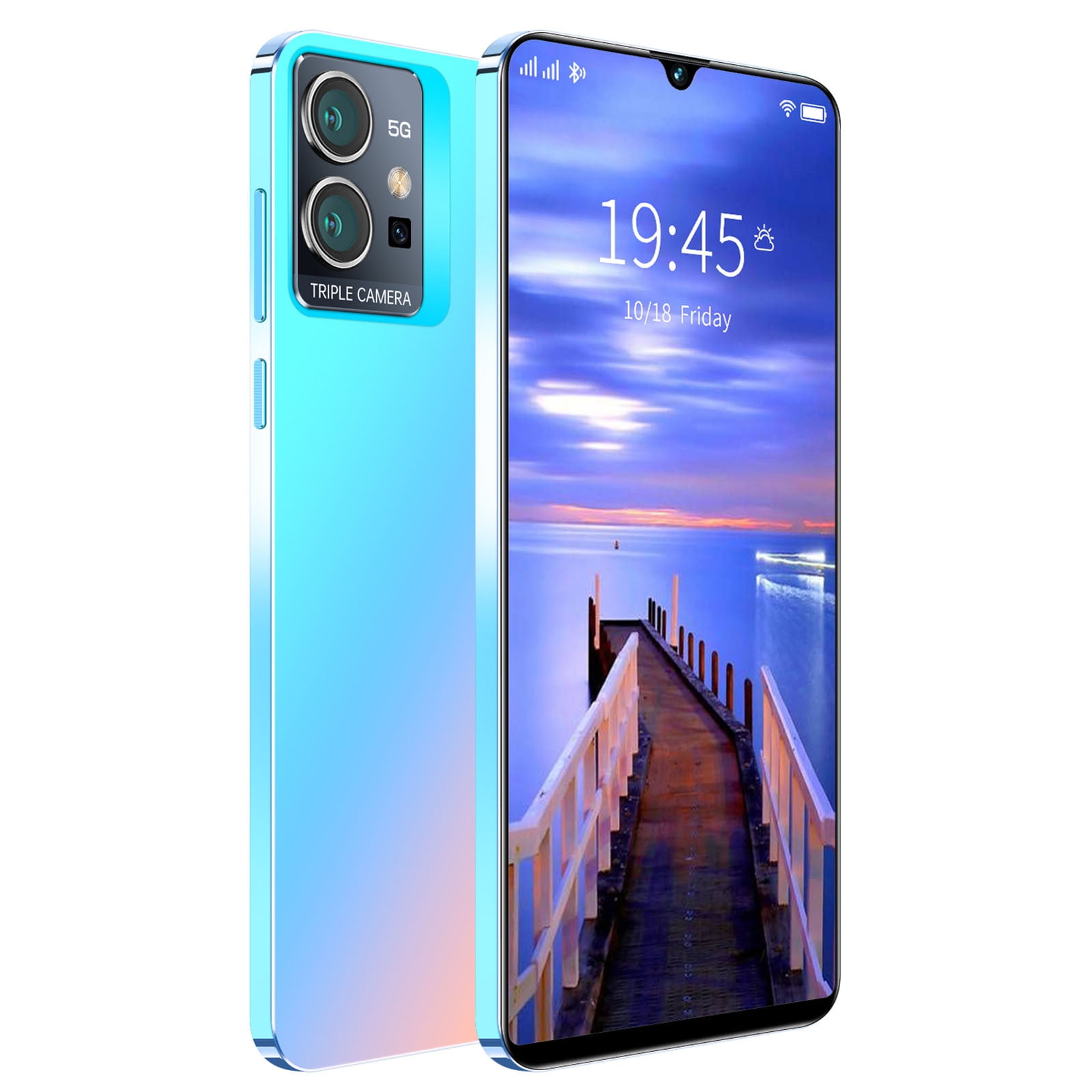 FYTPOV Android Phone, T1 Pro 5G Android 7.1 Smartphone 6.53-inch HD Standby Card Slot 2+16G Memory 2600mAh Battery Removable Back Cover, Cell Phones Unlocked