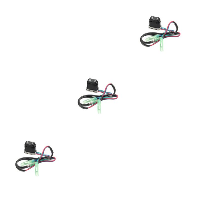 QualitChoice Tilt Trim Switch Wear-resistant Remote Controller Boat Type-Tool Rustproof Waterproof Push Button Switch Assembly Kit Black 3Set