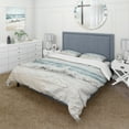 thumbnail image 1 of Designart "Beach Simplicity Landscape III" Nautical & Beach Bedding Covert Set - Coastal Beach Grey Coastal Bed Set With 2 Shams, 1 of 6
