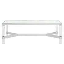SAFAVIEH Couture Suzanna Contemporary Acrylic Coffee Table, Silver