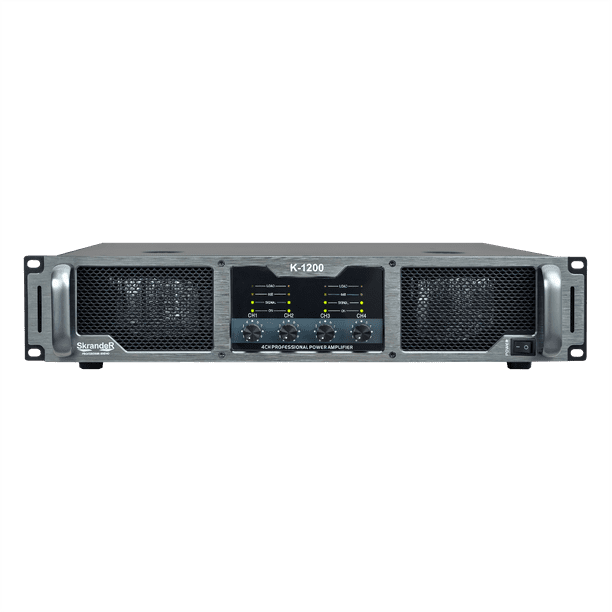Amplificador Skrander K-1800 1800wx4 Hibrido Super Subwoofer Negro 1.8 Kw