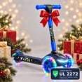 thumbnail image 6 of KIMI 2026 Kids Electric Scooter, UL 2272 Certified Safe Christmas Gift, 3-Wheel Foldable, Light-Up LED Wheels, 5 MPH, Ages 2-12, Blue, 6 of 11