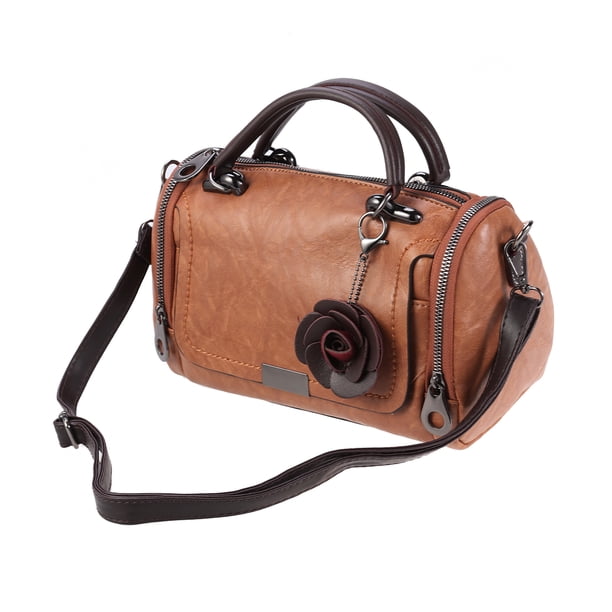 EeaseMX Bolso de hombro portátil estilo Boston para mujer, de moda, de doble uso (marrón)
