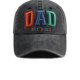 thumbnail image 1 of Gorra de béisbol de algodón liso lavado con bordado 3D DAD, 1 of 2