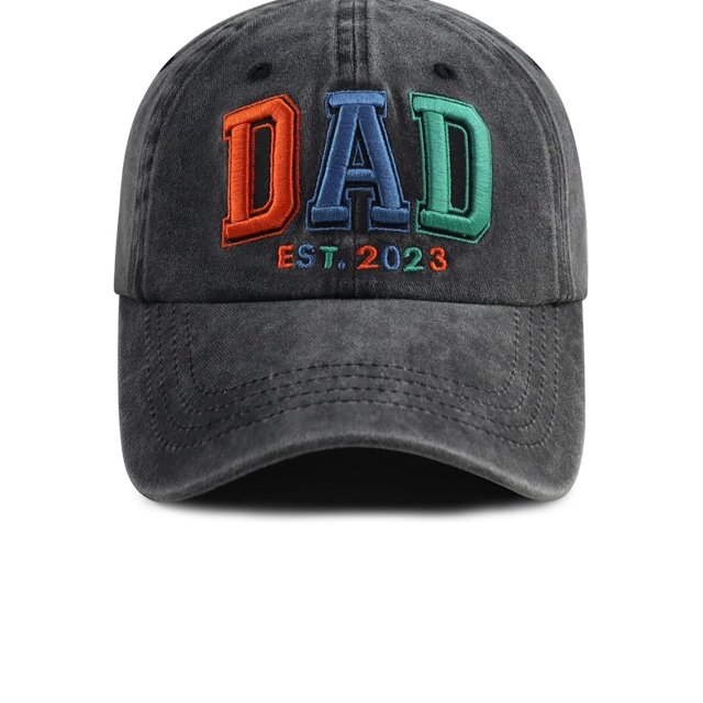 Gorra de béisbol de algodón liso lavado con bordado 3D DAD