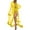 Yellow, variant on Women Fashion Sexy Tulle Robe Long Nightgown Bathrobe Sleepwear Feather Bridal Robe Lace