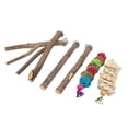 thumbnail image 4 of Juego De 6 Soportes De Madera Para Pájaros Soporte Para Guacamayos Tenedor Juguetes Hamaca Columpio Plataforma Colgante Para Loros Loros Con Cresta Loros Canarios Periquitos, 4 of 7
