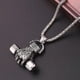 thumbnail image 3 of Hip-hop Dumbbell Weightlifting Master of Sports Pendant Necklace Cool For Man Collar Rock Rapper Jewelry Street Style Jewelry, 3 of 5