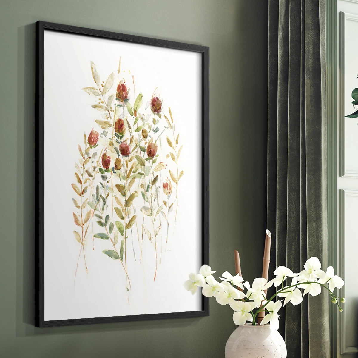 Wildflower Breeze II Framed Print - Solid Wood in Single Picture Frame Solid Wood 2 Framed Print