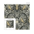 thumbnail image 2 of NextWall  Bird Ogee Peel and Stick Wallpaper 20.5 in. W x 18 ft. L - Ebony & Sepia, 2 of 7