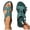 Dark Green, variant on Pandaie Flat Sandals with Rhinestones for Women Wide Width Non Slip on Walking Sandal Jeweled Bohemian Casual Summer Beach Shoes Dark Green Size 6.5