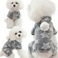 thumbnail image 3 of PEACNNG Small A Star Four-legged Fleece Super Soft Pet Pajamas Autumn And Winter Hoodies Pajamas for Small Dogs Cats., 3 of 5