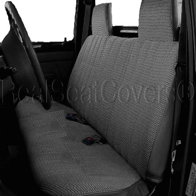 Seat Cover For Toyota Pickup 1990 1995 Front Solid Bench Thick Triple Stitched A23 Molded Headrest Charcoal Dark Gray Com - Bench Seat Cover For 1990 Toyota Pickup