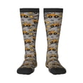 thumbnail image 2 of Picia Women Crew Soft Moisture-wicking Socks Retro Excavator Pattern Design Cotton Socks, One Size fit All, 2 of 9