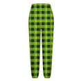 thumbnail image 6 of Miluxas Womens Comfy Lounge Plaid Pants Loose Yoga Pants Drawstring Soft Pajama Pants with Pockets Army Green L(L), 6 of 6