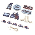 thumbnail image 2 of Independence Day Wooden Decoration, Good In Shape Tray Wooden Ornament  For Gift Making Type 5, 2 of 8