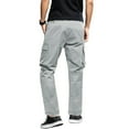 thumbnail image 3 of Wyobmus Men's Stretch Cargo Pants Quick Dry Lightweight Casual Pants Elastic Waist Straight Fit Utility Work Pants Gray, 3 of 4