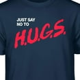 thumbnail image 4 of Teelocity Say No to Hugs Graphic T-Shirt (X-Large - Standard Fit, Navy), 4 of 4