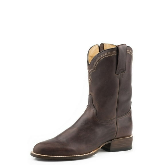 Stetson Western Boots Men Rancher Zip Brown 12-020-7608-3836 BR