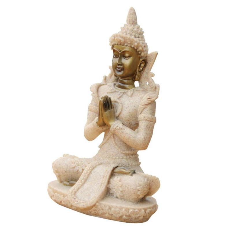 The Hue Sandstone Buddha God Joss Statue Sculpture Hand Carved Figurine PICK 