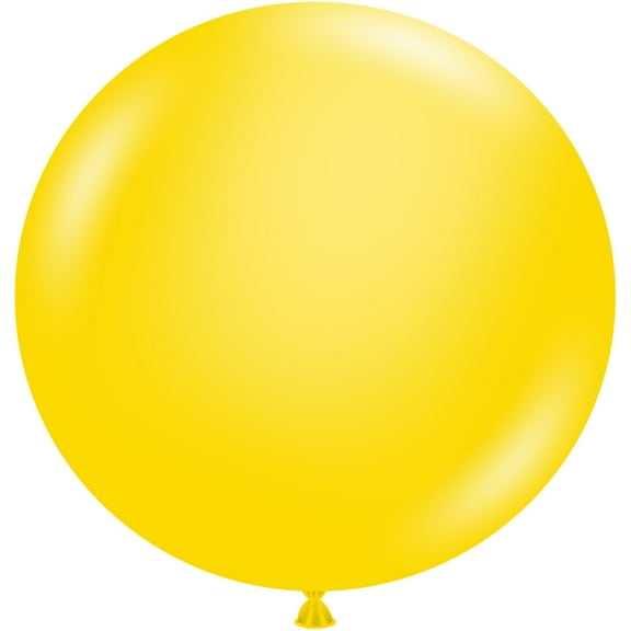 3 Tuftex Yellow Round Balloons 24" Made In USA