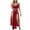Burgundy, variant on ZToonmas Women's 3-Piece Rhinestone Trim Lingerie Set Sheer Mesh Corset Crop Top and High Slit Maxi Skirt Halter outfit