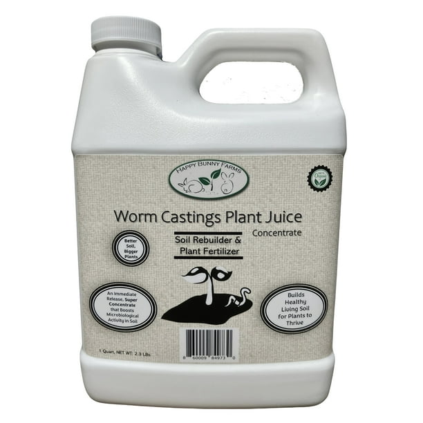 Worm Tea, Plant Juice Quart. Super Concentrated Worm Tea with Kelp