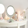 thumbnail image 5 of Tabletop Makeup Mirror Double Sided Desk Vanity Mirror for Bath Office Hotel Oval, 5 of 7