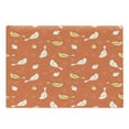 thumbnail image 1 of Orange Cutting Board, Birds with Heart Shapes Swirling Patterns on Burnt Orange Vintage Backdrop, Decorative Tempered Glass Cutting and Serving Board, Large Size, Orange Yellow White, by Ambesonne, 1 of 1